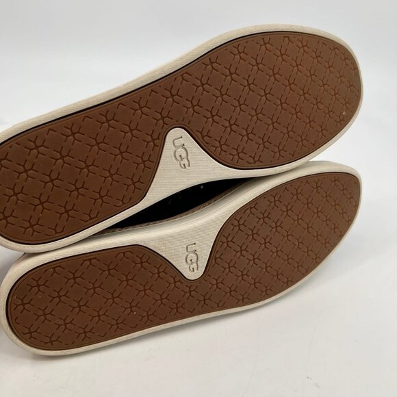 UGG Black & Beige Classic Flats | Slip-On Comfort - Picture 5 of 8